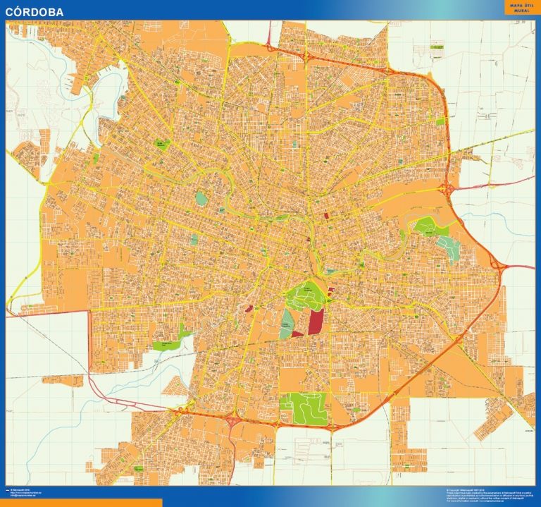 Mapa Cordoba Argentina De Parede Mapas Parede Portugal